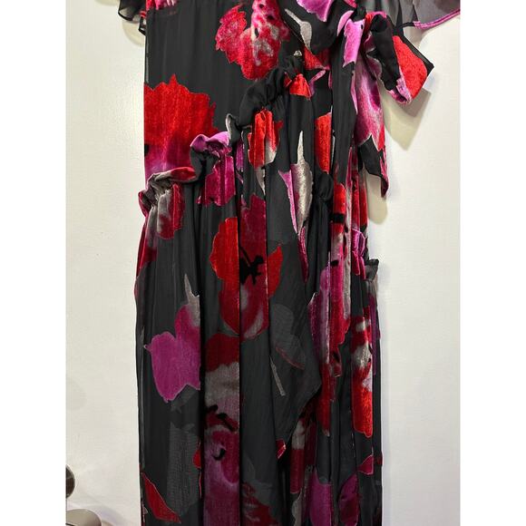 Hutch Nataly Short-Sleeve Wrap Maxi Dress Size XS/SM 2-4 NWOT Feminine Elegant - Picture 8 of 16